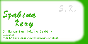 szabina kery business card